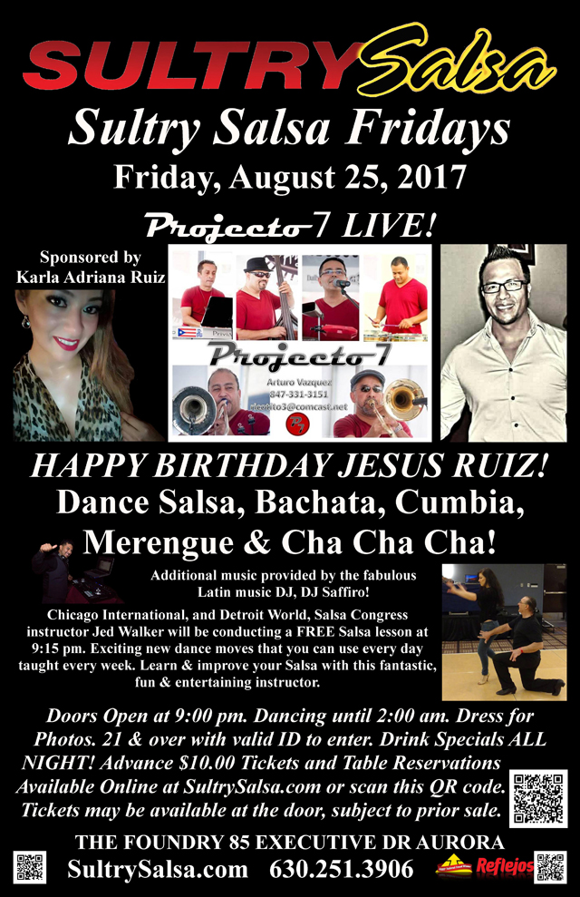 Projecto 7 Live On Sultry Salsa Fridays At The Foundry El Baron Jed Walker Projecto 7 Live On Sultry Salsa Fridays At The Foundry El Baron Jed Walker